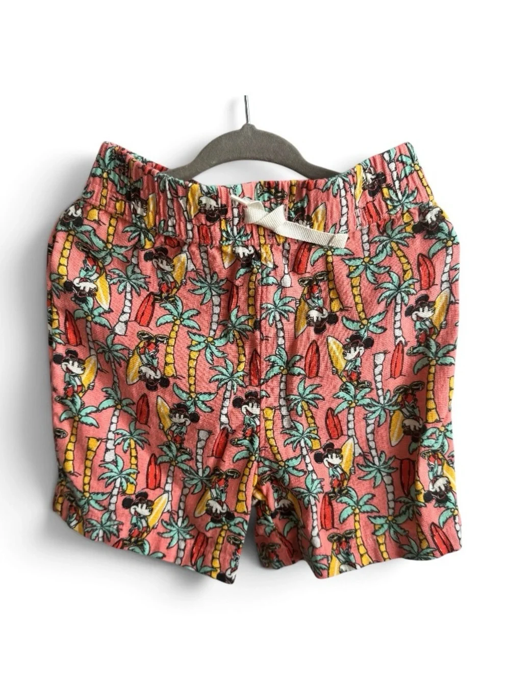 Disney Junior Mickey Mouse Tropical 2pc Short Set Size 3T EUC Hawaiian Cruise